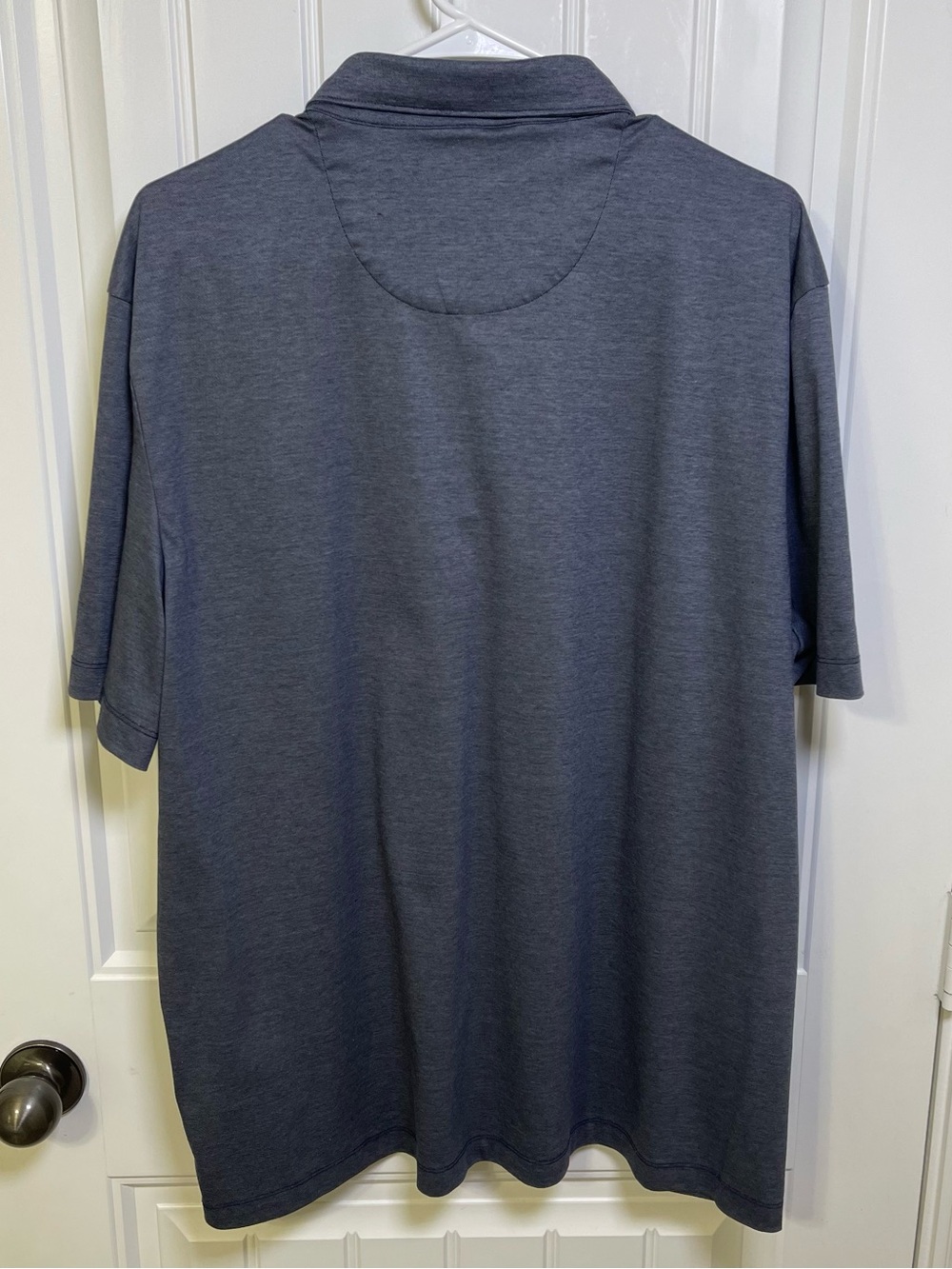 UNTUCKit Men's "Van Der Heyden" Short Sleeve Polo Gray Blue XX-Large 100%Cotton - Picture 3 of 10